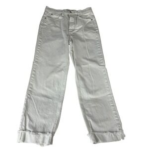 Universal‎ Thread Highest Straight White High Rise Button Fly Jeans Size 4R